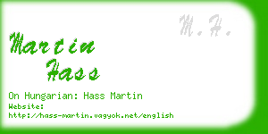 martin hass business card